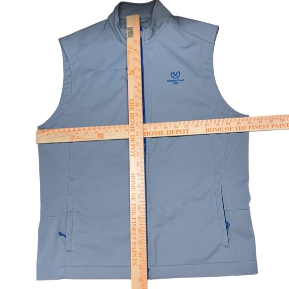 JOHNNIE-O Firestone Zip Vest Jacket in Steel Performance Gray Size Medium Golf - Picture 9 of 13